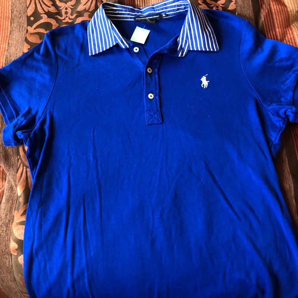 Ralph Lauren Tailored Bold Blue golf style shirt